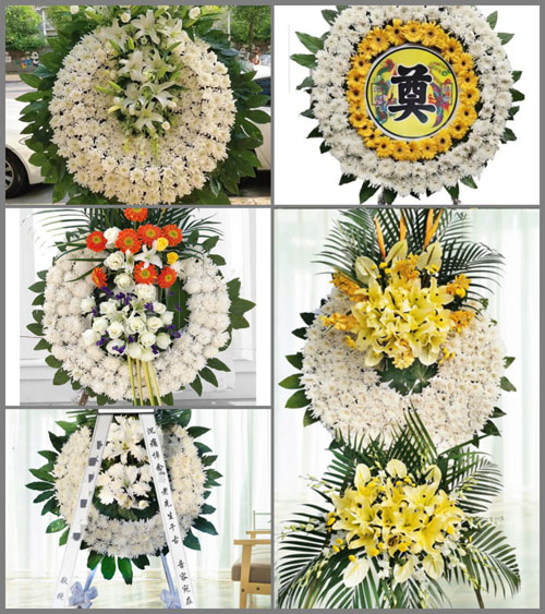 山东青岛即墨市通济街道东元庄村花圈速递